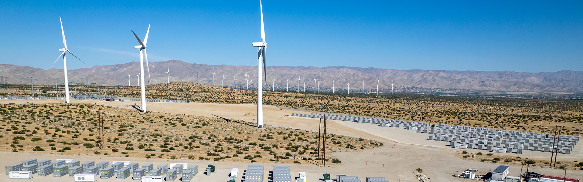 Battery storage at wind power farm