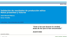 Validacion de resultados de produccion eolica