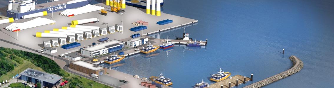 Arkona CTV Harbour areal view